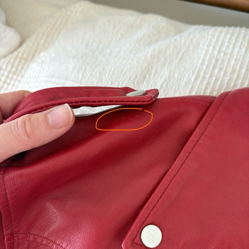 Red Leather Jacket - Picture 5 of 8